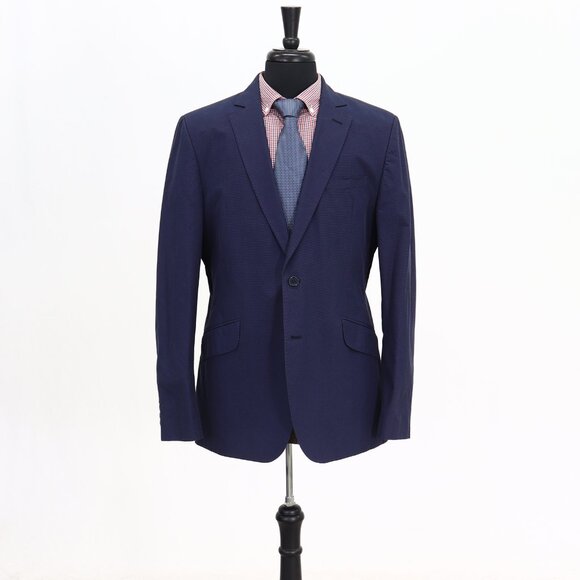 Crew Clothing Company 42R Blue HT 2-Button Sport Coat Blazer Jacket G640 - Picture 1 of 11